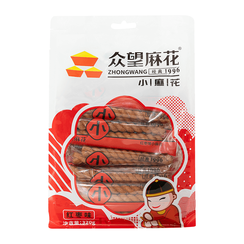 众望红枣味小麻花320g中式糕点