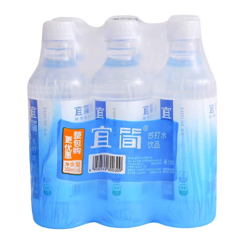 宜简苏打水饮品饮料 360ml*6瓶/包_虎窝淘
