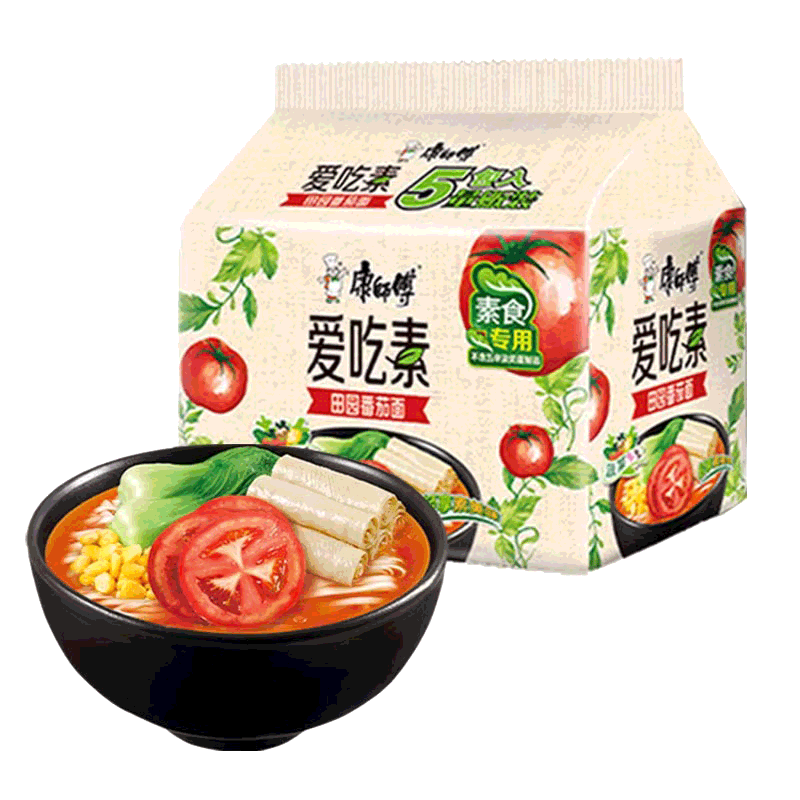 康师傅爱吃素番茄蔬菜多多方便面