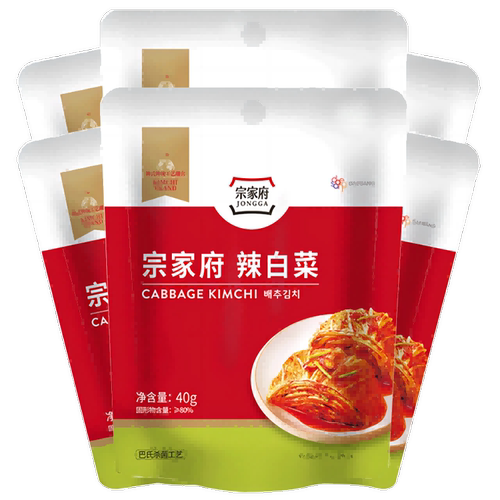 清净园宗家府韩式辣白菜40g*6正宗韩国泡菜朝鲜下饭小咸菜酱菜