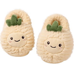 宝宝棉拖鞋女冬季男女童1-3岁2室内居家儿童宝宝拖鞋男包跟婴儿款