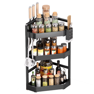 厨房置物架台面角落三角调料挂架墙角挂件转角收纳壁挂免打孔架子