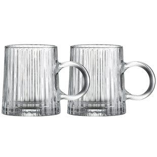 格娜斯玻璃杯水杯轻奢风马克杯耐热咖啡牛奶杯带把创意高颜值茶杯