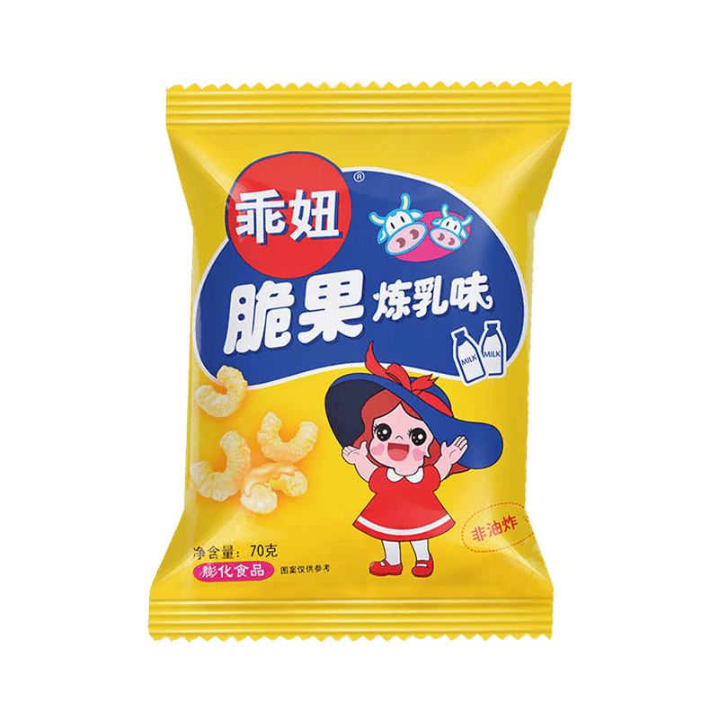 乖妞脆果炼乳味70g零食怀旧