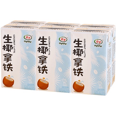 together/牵手生椰拿铁250ml*6盒即饮咖啡饮料提神饮品