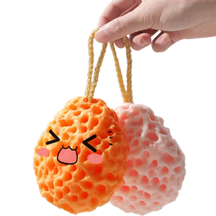 千屿奶酪沐浴球超柔软蜂窝浴花球儿童宝宝洗澡起泡海绵女不散搓澡