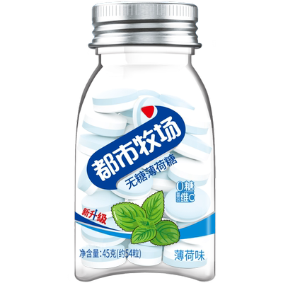 都市牧场无糖薄荷味爽口含片45g