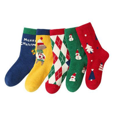 六指鼠女童宝宝秋冬男童儿童袜子