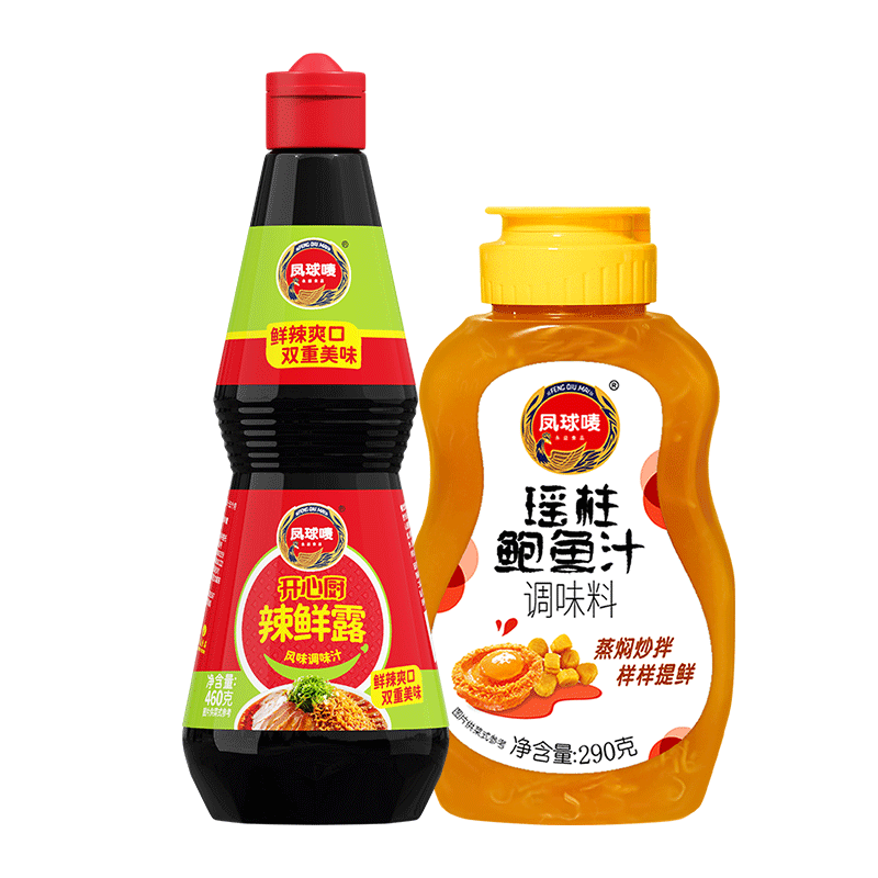 凤球唛辣鲜露+瑶柱鲍鱼汁共850g