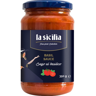 lasicilia进口意大利面酱番茄罗勒意面酱意粉调味酱拌面酱