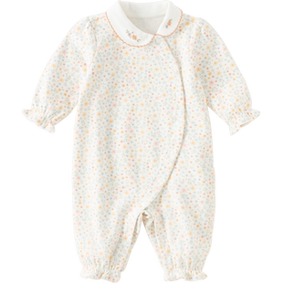 戴维贝拉婴儿抗菌连体衣女宝宝纯棉哈衣2025新款秋装新生儿爬服