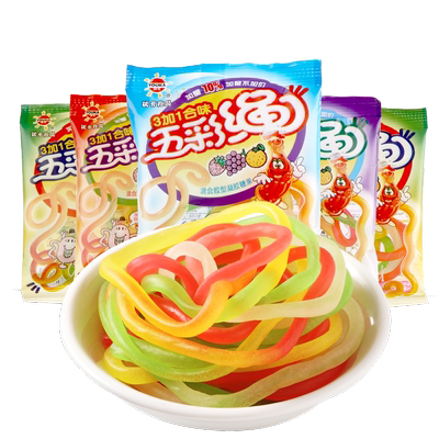 优卡五彩绳包装软糖果