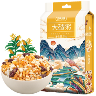 盖亚农场东北粘大碴粥1kg五谷杂粮黏玉米粒糁笨碴子芸豆混合粥米