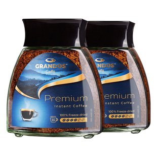 【进口】格兰特柏瑞姆速溶黑咖啡冻干咖啡100g*2瓶德国进口