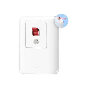 德力西空调热水器家用86型漏电保护开关空调空开插座一体超薄220V