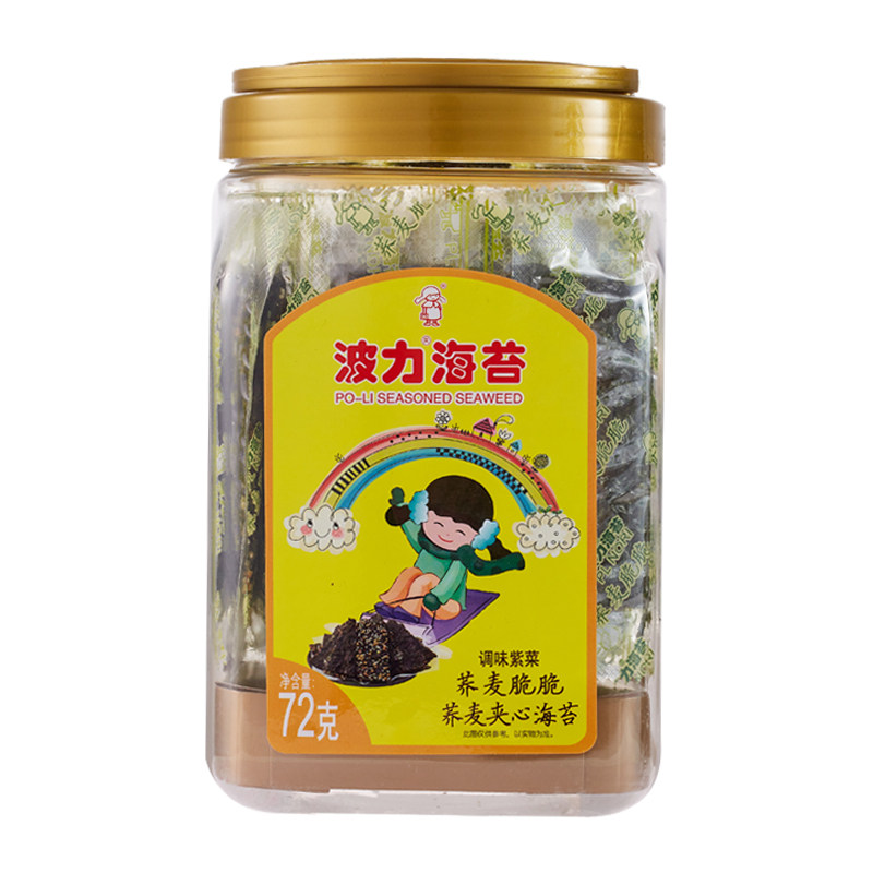 波力海苔荞麦脆脆 72克/罐