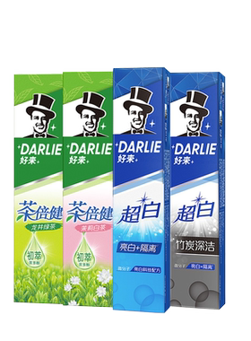 DARLIE好来超白茶牙膏190g*4支