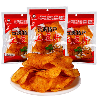 滇二娃土豆片零食-薯片51g×3包