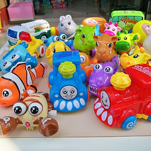 宝宝上链回力发条惯性卡通小动物玩具婴幼儿童123岁小鸭子小猪