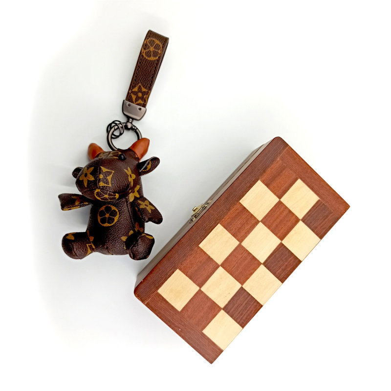 定制棋盘格木盒木质礼品盒翻盖首饰盒木制包装盒项链饰品收纳