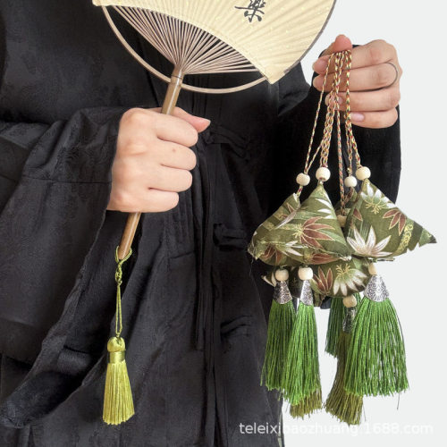 烘焙端午节粽子包装盒装饰流苏香