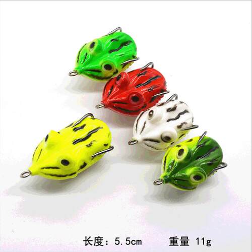 雷蛙5.5/11大眼蛙青蛙路亚饵软饵