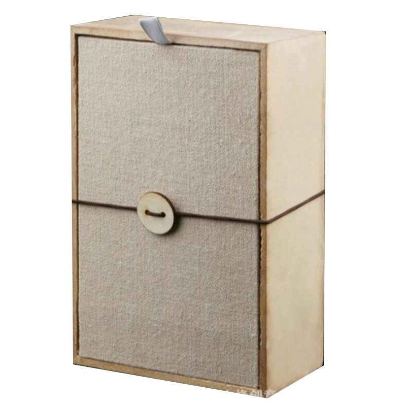 保健品海参茶叶雪茄烟木质茶叶礼品包装麻布木盒