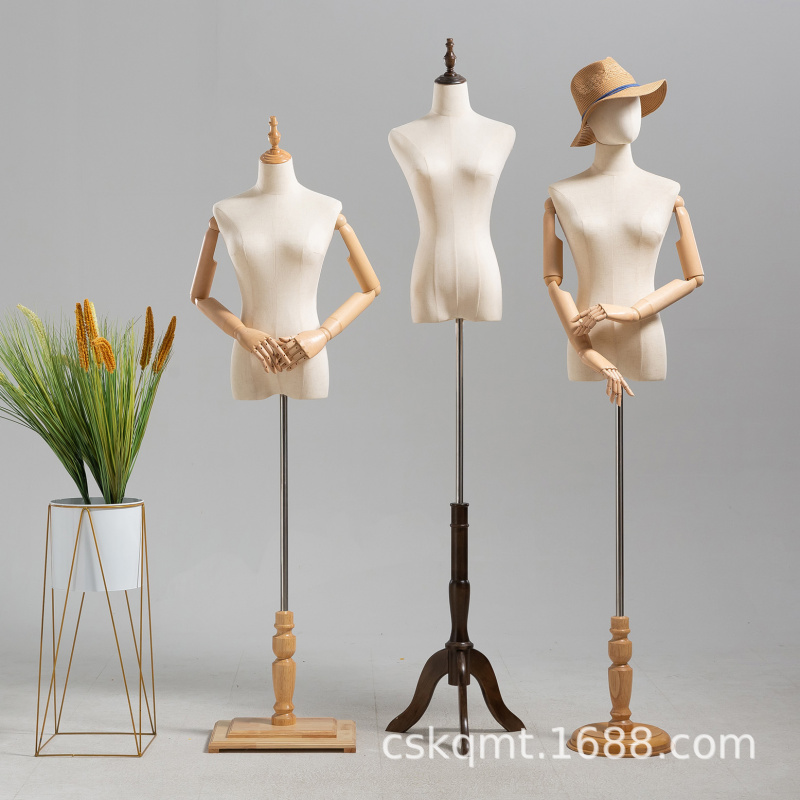 模特道具女半身服装店人台展示架