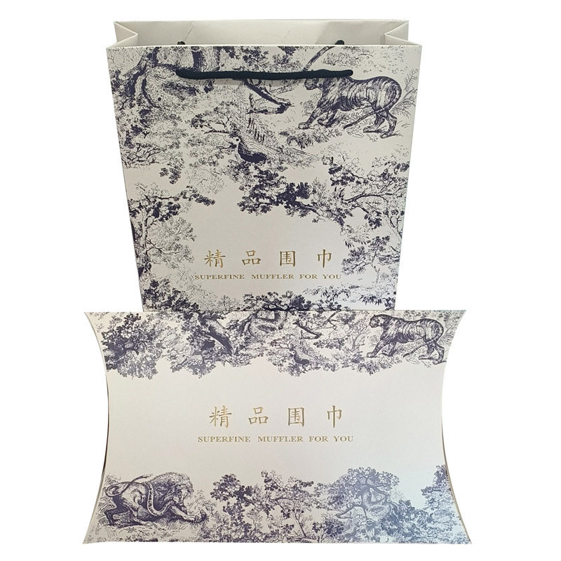 丝巾礼盒空盒围巾袋手提袋丝绸礼品包装盒宝盒礼盒套装现货