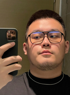 MAXB胖大脸黑框双梁复古眼镜框男潮近视网红大号眼睛架防蓝光加宽