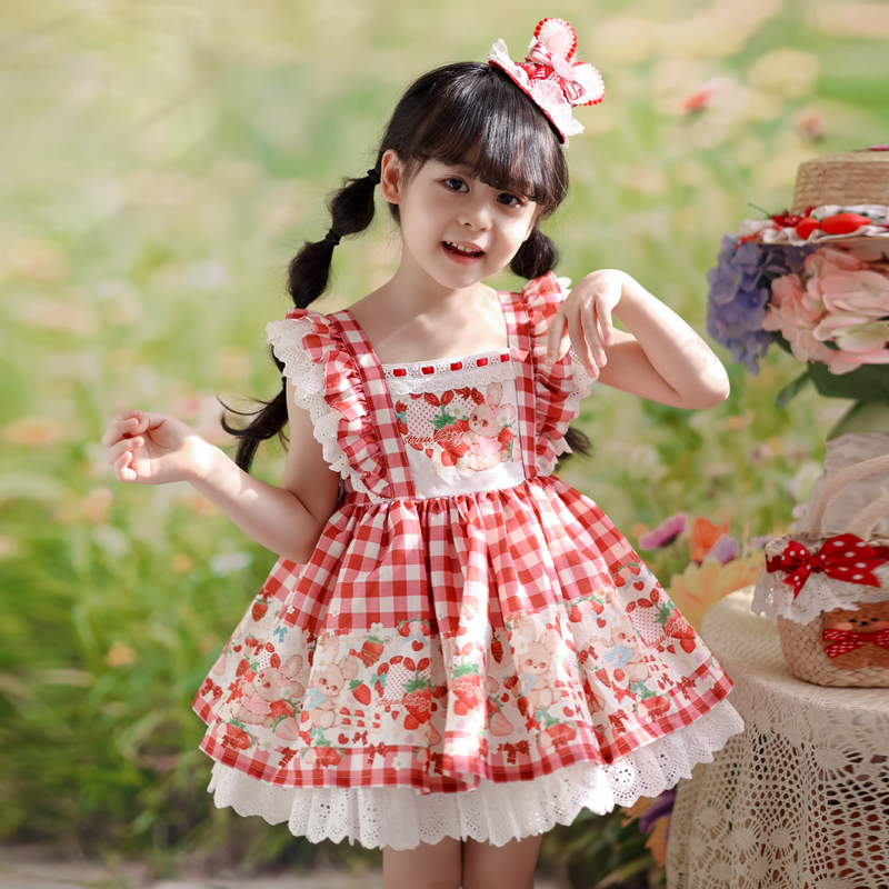 設計現貨夏西班牙蓬蓬裙田園風