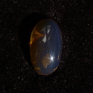 金珀 缅甸纯天然琥珀 戒面 金蓝珀 2206 蛋面 齐翔珠宝