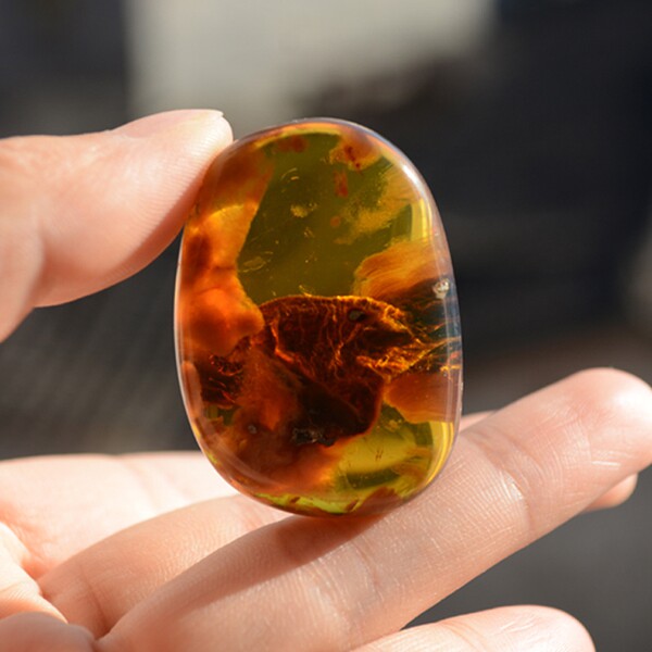 【齐翔珠宝】缅甸纯天然琥珀 金珀 蜜蜡 植物珀 吊坠 挂件 916