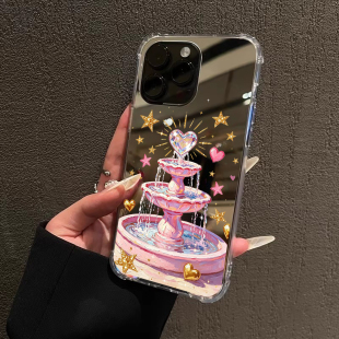 梦幻许愿池适用iPhone18苹果17e手机壳16ProMax少女心90治愈15华为Mate70Pro镜面P80小米13三星S25愿望oppo14