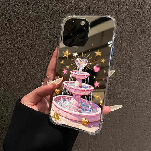 梦幻许愿池适用iPhone18苹果17e手机壳16ProMax少女心90治愈15华为Mate70Pro镜面P80小米13三星S25愿望oppo14