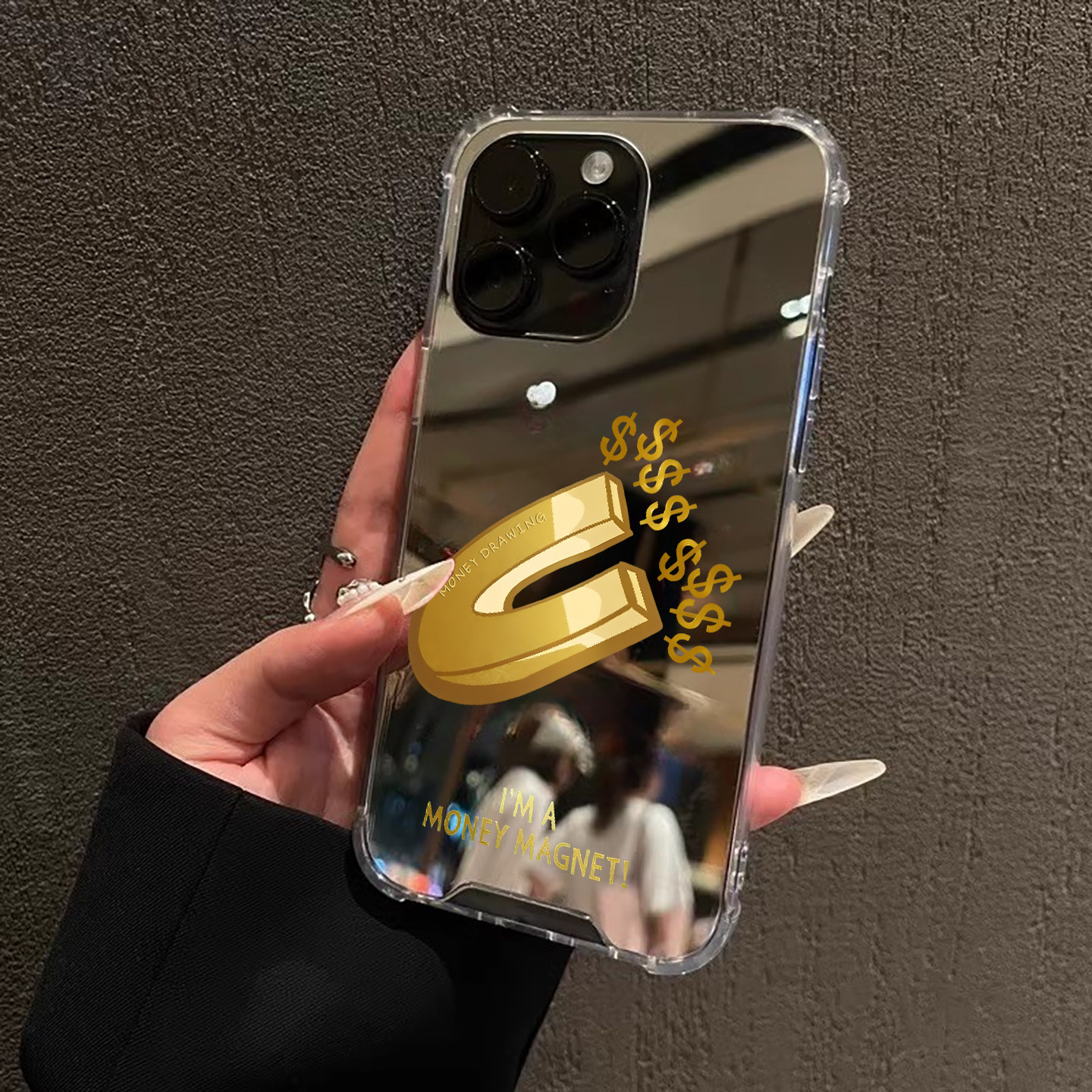 吸金磁铁苹果适用iPhone17苹果15手机壳16ProMax荣耀90华为Mate70Pro镜面P70补妆oppo个性vivo高级感软胶创意