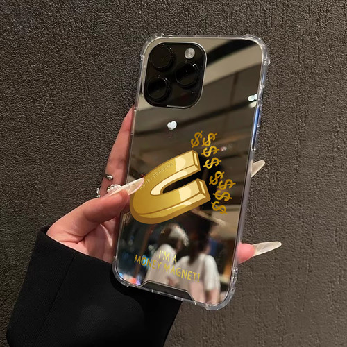 吸金磁铁苹果适用iPhone17苹果15手机壳16ProMax荣耀90华为Mate70Pro镜面P70补妆oppo个性vivo高级感软胶创意