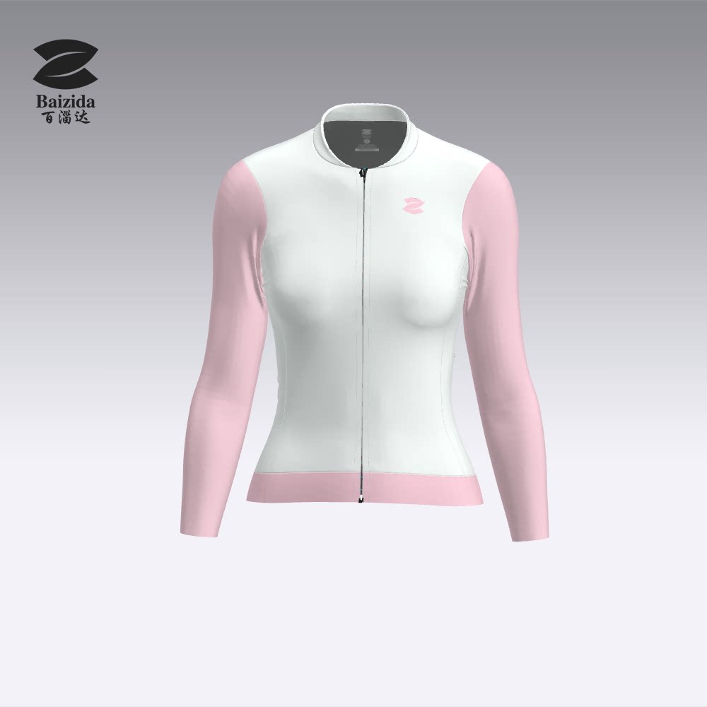 百淄达女子全场景长袖骑行服修身竞技2026春夏新款公路车骑行上衣