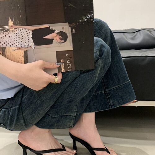 2026年夏季御姐风法式人字拖凉鞋气质百搭时尚细跟日常通勤高跟鞋