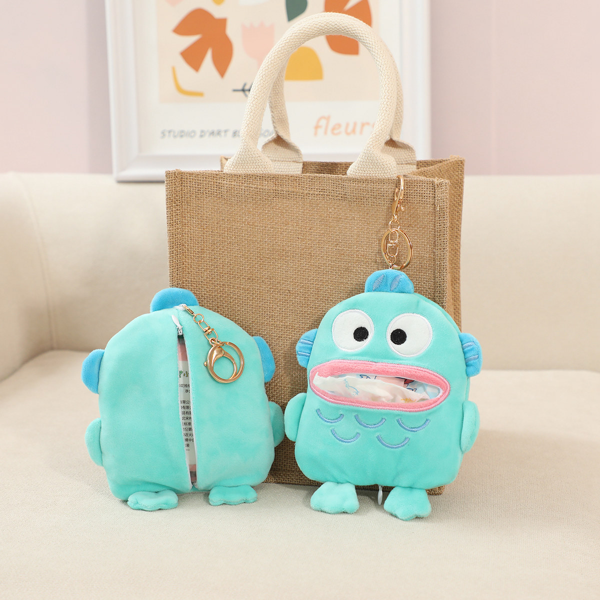 可爱丑鱼挂包纸巾抽方便抽取