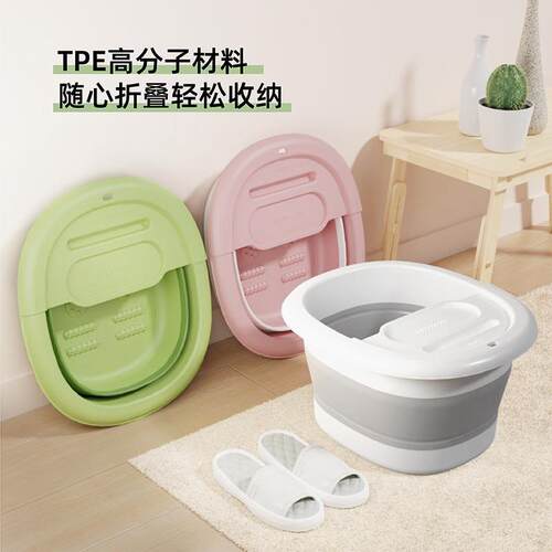 日本精工折叠泡脚桶养生泡脚桶带盖保温泡脚盆过小腿足浴桶免安装