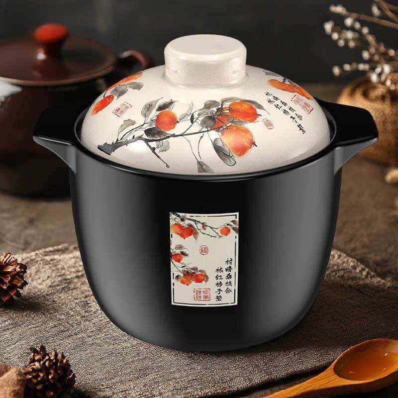 日本耐高温砂锅干烧不裂煲汤锅燃气煤气灶专用陶瓷炖汤锅大容量锅