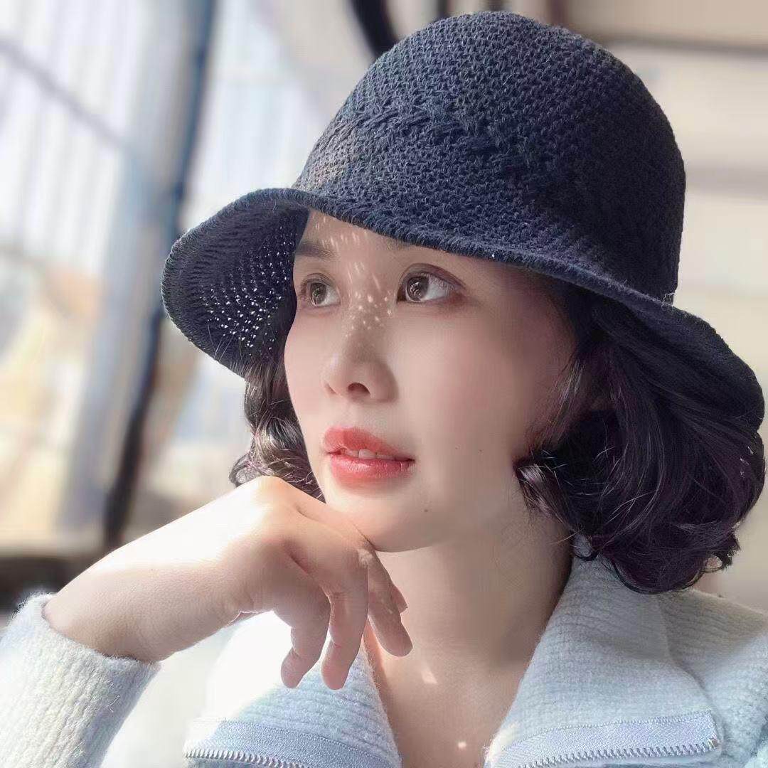 日本假发帽子一体女2025春夏新款网红小卷发帽子带假头发全头套