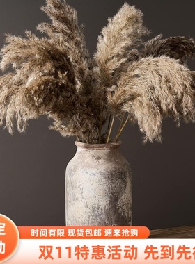 尚瓷跨境热销侘寂风陶瓷花瓶软装客厅复古水培陶罐美式玄关