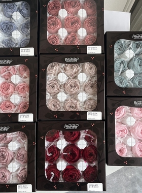 永生花奥斯汀糖果渐变色巴黎玫瑰03541/02730diy大地农园3-4cm