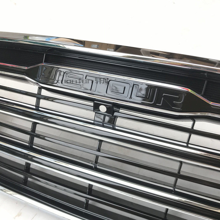 원래 CHERY JIETU X70 전면 범퍼 그릴 어셈블리 전기 도금 전면 라디에이터 그릴 밝은 스트립에 적합