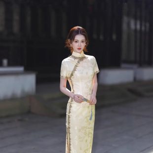 逸红颜女装懿菲2026新款四小姐锦绣依人徐之行年轻新中式绝美旗袍