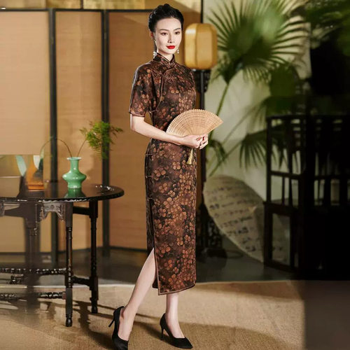 娘子写女装名兰世家2026新款戚薇江南絮满庭芳官方旗舰店妈妈旗袍