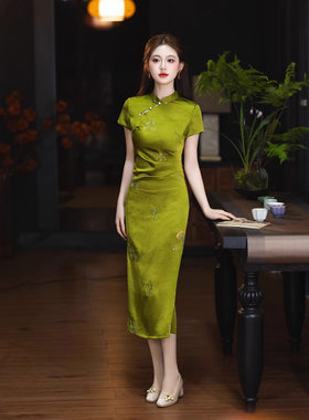 一珂锦绣女装懿菲奥黛2026新款一城风絮俏娘鱼年轻新中式绝美旗袍