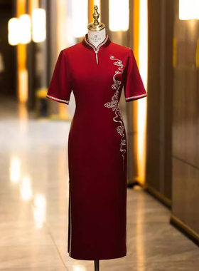 逸红颜结婚喜服妈妈装名兰世家2026新款崔万志官方旗舰店女装旗袍